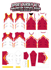Speed Fast Sportswear jerseys uniform design template 2024 red Apparel layout