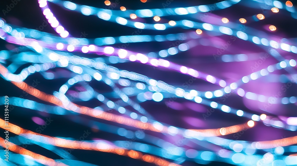 Poster vibrant abstract light trails creating a dynamic and colorful background