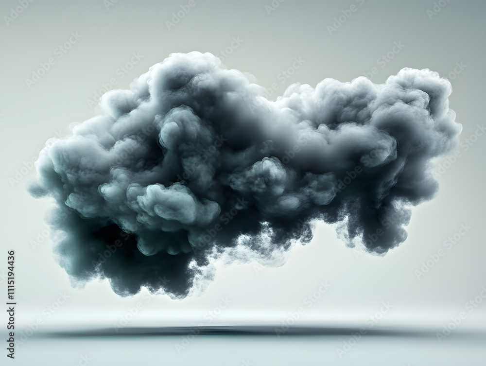 Poster Dynamic cloud formation aerial view abstract image digital environment conceptual design for visual impact