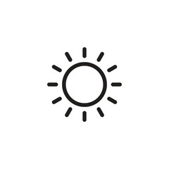 Sun icon set. Brightness symbol icon vector