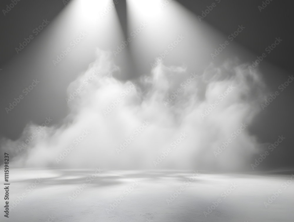 Aufkleber dynamic lighting effects studio setting visual art fog and light dramatic perspective creative desig