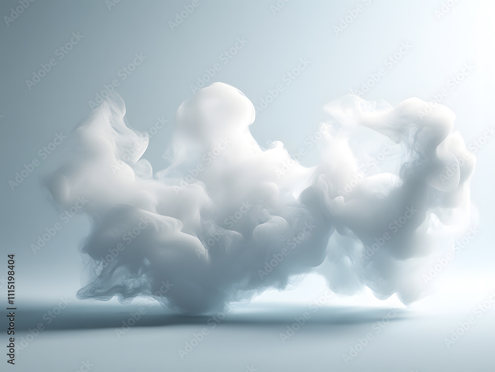 Aufkleber cloud formation in a minimalist environment abstract art concept visual representation soft lighting
