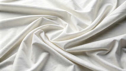 Obraz premium White satin fabric with a soft, silky texture, perfect for elegant decoration and fashion backdrops