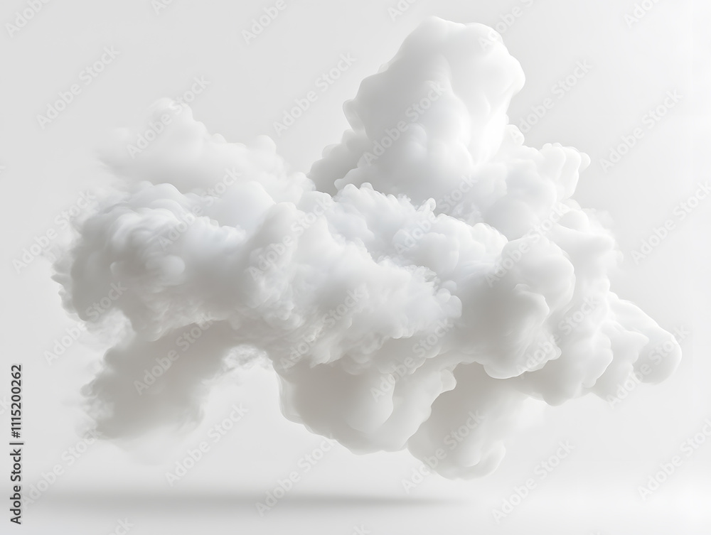 Poster fluffy white clouds floating in the sky nature scene atmospheric environment serene viewpoint concep