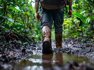 walking in the woods