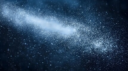 Obraz premium Close up detailed view of shimmering dust particles suspended in a bright radiant beam of light perfect for illustrating air awareness or atmospheric concepts