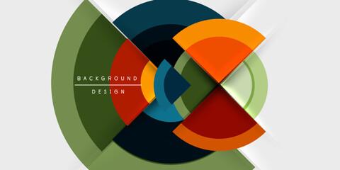 Obraz premium Techno circles and semi circles. Vector Illustration For Wallpaper, Banner, Background, Card, Book Illustration, landing page