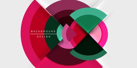 Fototapeta premium Target circle geometric abstract shapes. Vector Illustration For Wallpaper, Banner, Background, Card, Book Illustration, landing page