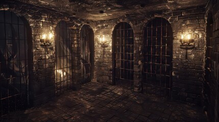 Obraz premium Shadows of the City. Mysterious night in an urban crypt