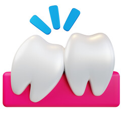  wisdom teeth 3d icon illustration
