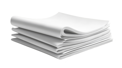 Stack of papers on white, office organization, work and business administration