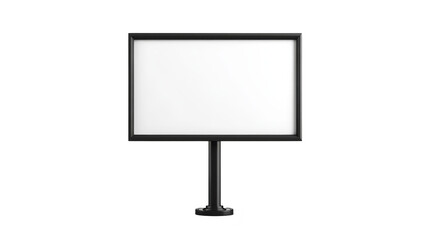 Fototapeta premium Blank white billboard isolated with business and digital advertising themes