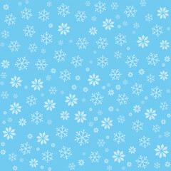 The seamless pattern of snowflakes Vector snowflake background decoration for Christmas