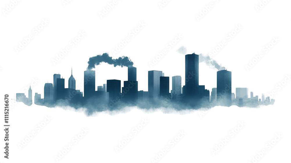 Poster dynamic interplay of urban architecture and atmospheric elements in a dramatic cloudscape over the c