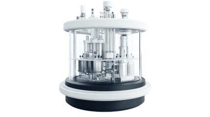Advanced 3d printer with large white and black print head creating a threedimensional object