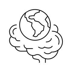 environmental consciousness vegan line icon vector. environmental consciousness vegan sign. isolated contour symbol black illustration