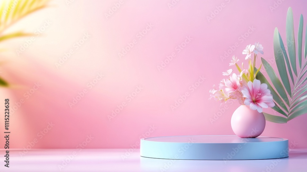 Poster 3d model of a solar panel on an empty color background