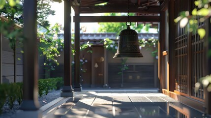 Obraz premium Tranquil Temple Garden. Serene Harmony concept