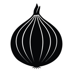 black onion isolated on white background