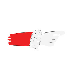 Illustration of Santa Claus Hand Pointing