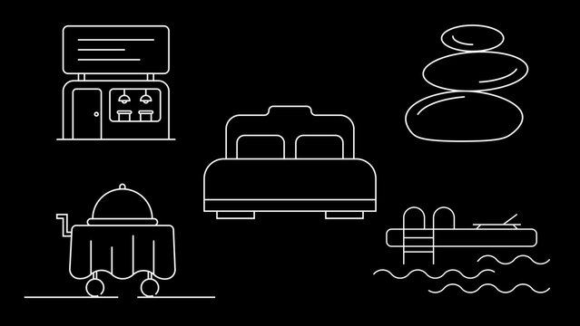 Hotel Essential Line Icons