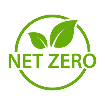 net zero carbon footprint icon vector emissions free no atmosphere pollution CO2 neutral stamp for graphic design, logo, website, social media, mobile app, UI