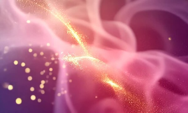 Pink and gold glitter bokeh background. Abstract background concept