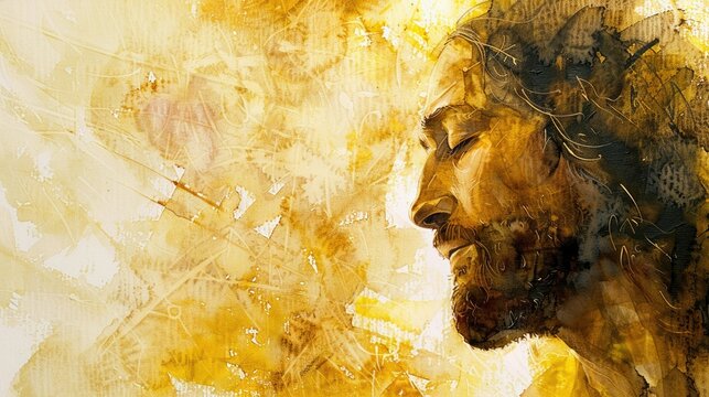 Jesus in deep prayer intimate connection with the Father