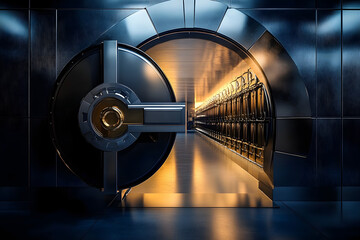 Ge&ouml;ffnteter Tresorraum