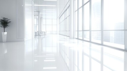 Obraz premium Business meeting room with vacant chairs, symbolizing the importance of preparation and anticipation in professional environments.