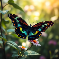 Fototapeta premium Beautiful butterfly in nature