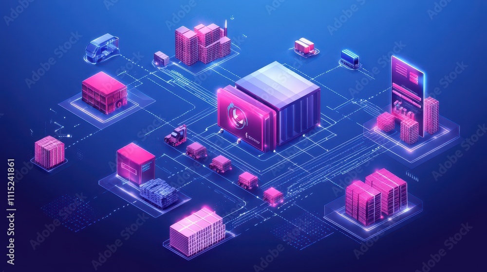 Aufkleber futuristic data center and cloud computing infrastructure