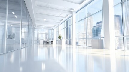 Obraz premium Business meeting room with vacant chairs, symbolizing the importance of preparation and anticipation in professional environments.