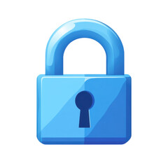 blue padlock symbol representing security and protection