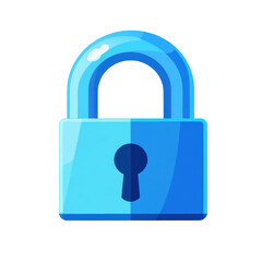 blue padlock symbol representing security and protection
