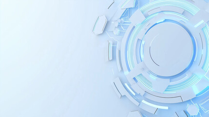 Futuristic Technology Background with Glowing Circles and Lines