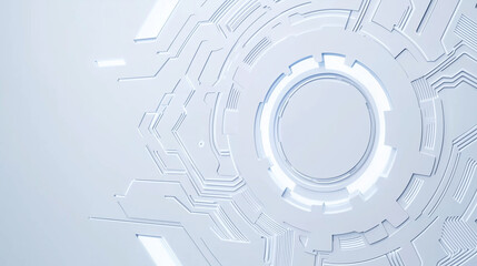 Obraz premium Abstract Technology Background with Circuitry and Glowing Core