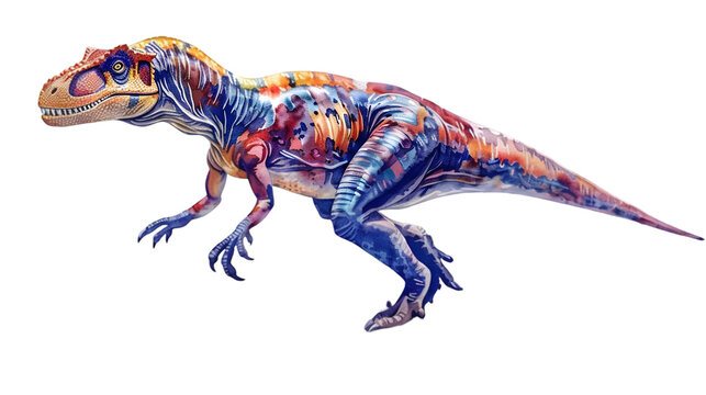 einiosaurus dinosaur colorful watercolor illustration isolated on a transparent background
