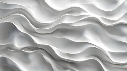 White Abstract 3D Wavy Background