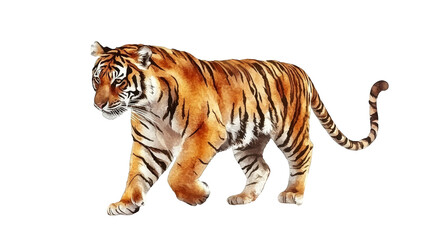 Fototapeta premium Striking tiger on plaid, a majestic portrait of wildlife against vibrant backdrop