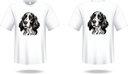 Dog Print t-shirt and apparel trendy designprint, vector illustration
