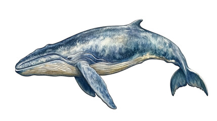 Fototapeta premium A majestic whale with an extraordinarily long tail, exploring the wonders of marine wildlife photography