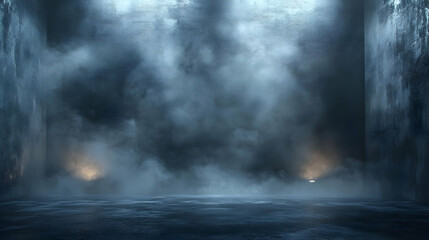 Obraz premium Moody Foggy Room 3D Background