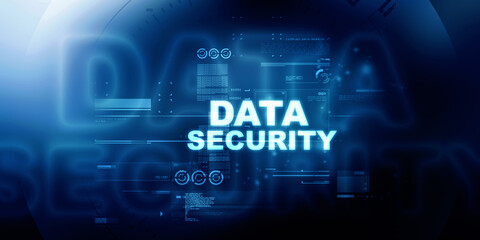 2d illustration data security concept