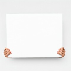 hands holding blank paper