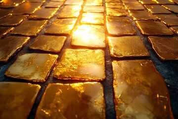 Elegant gold foil texture with distressed finish for luxury design. Abstract grunge metallic surface with scratches and smudges. Versatile golden backdrop for creative projects in fashion
