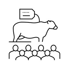 hay bales farmer line icon vector. hay bales farmer sign. isolated contour symbol black illustration