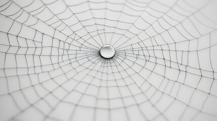 Obraz premium 3D Close Up Raindrops Spider Web Soft Abstract Art Background Copy Space