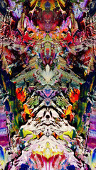 Fototapeta premium Abstract art background . Hand painting artwork on canvas .