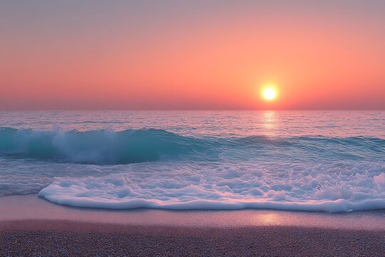 OMAN - Sunrise over Indian Ocean at beach
